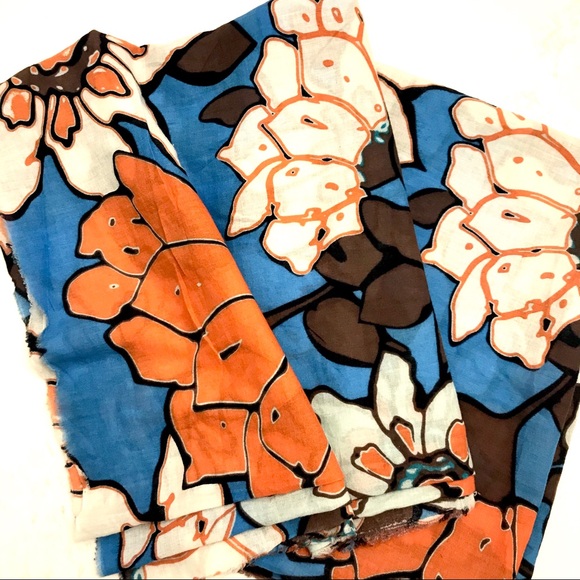 Zara square cotton scarf - Picture 2 of 3